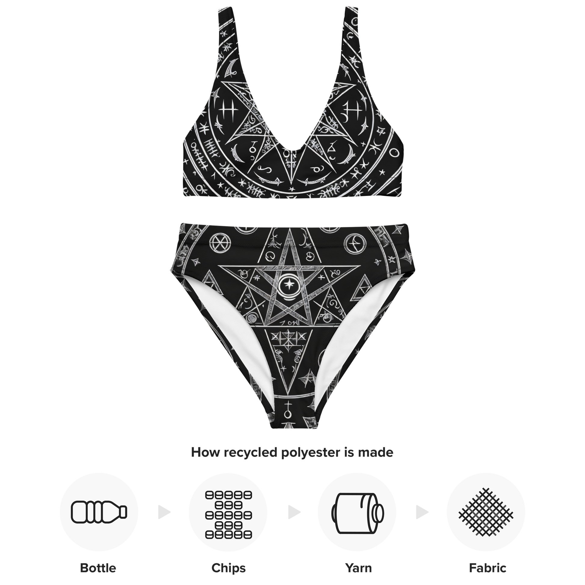 Satanic high-waisted bikini