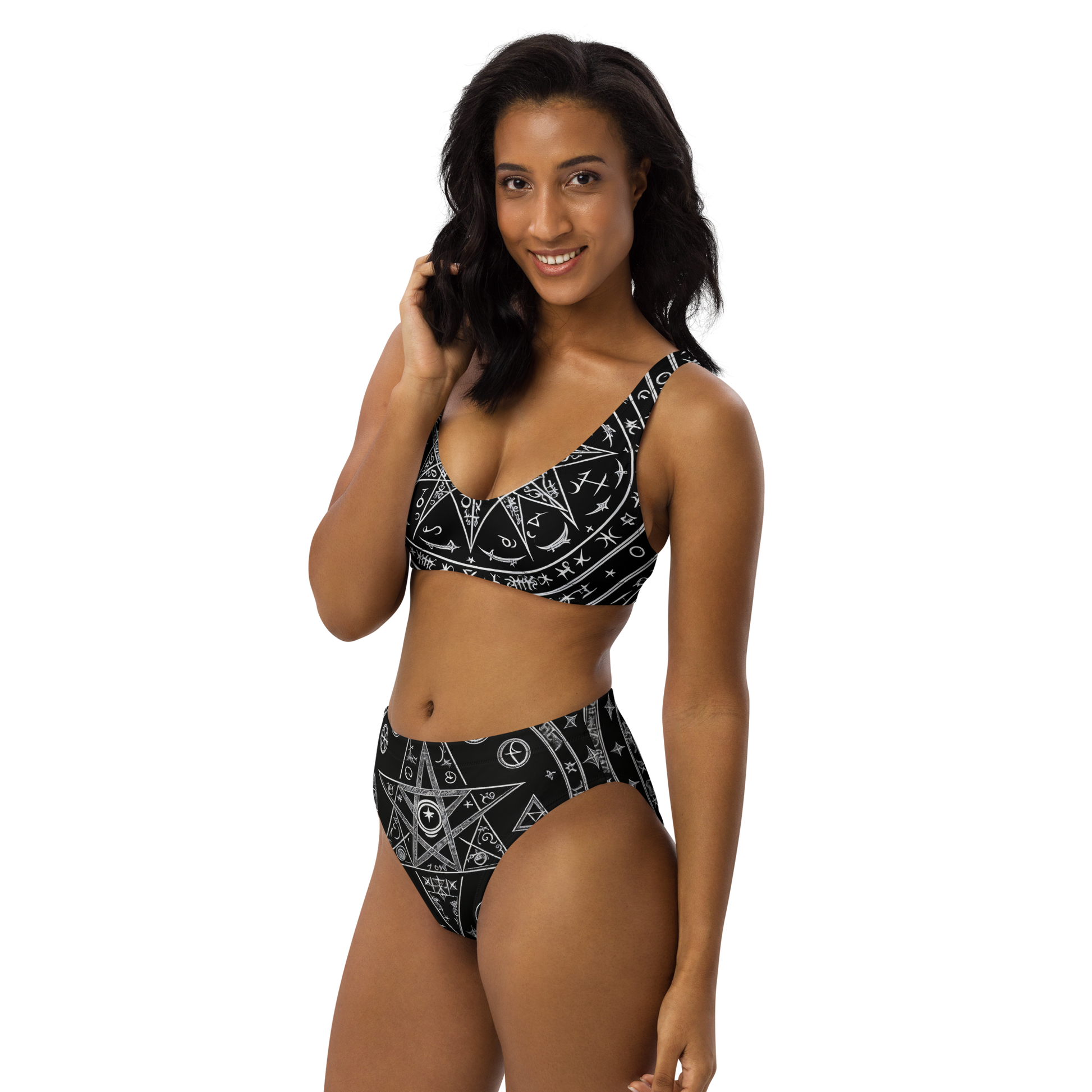 Satanic high-waisted bikini