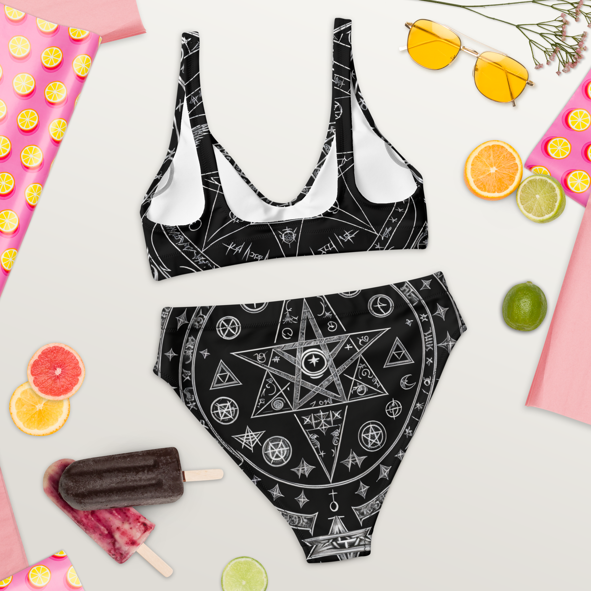 Satanic high-waisted bikini