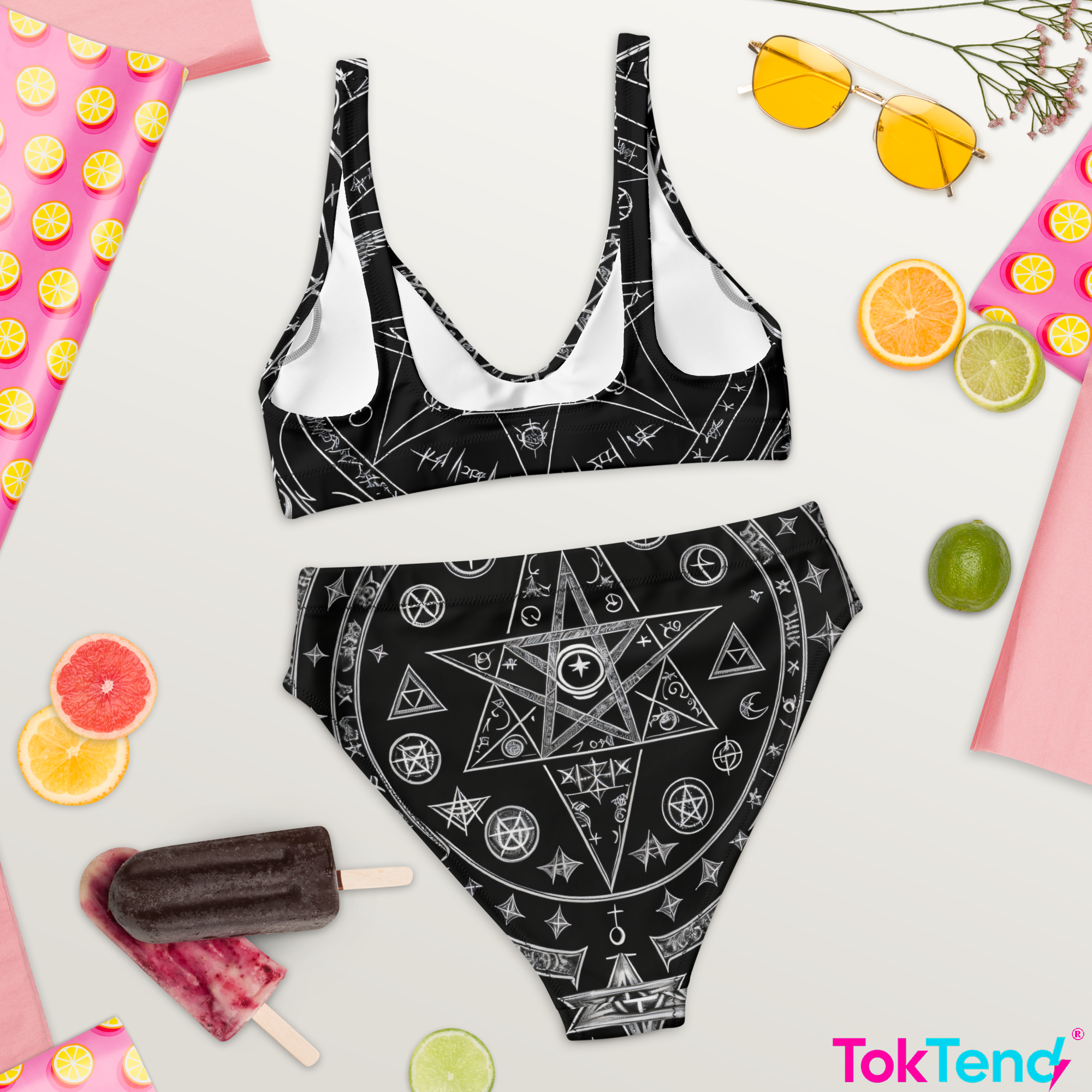 Satanic high-waisted bikini