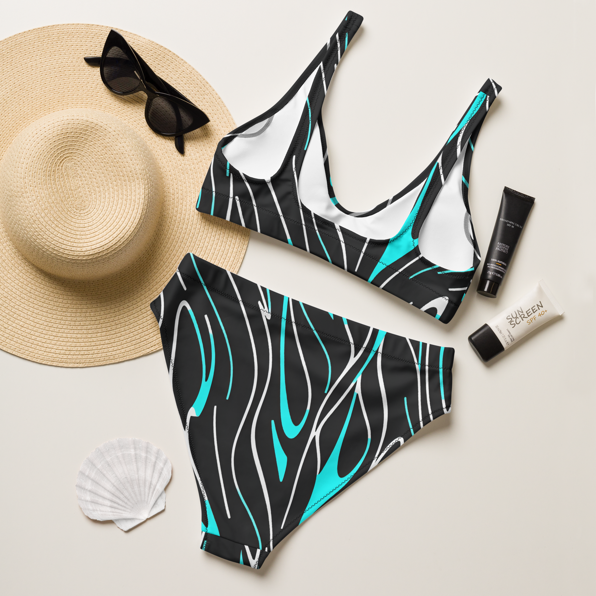 Water high-waisted bikini