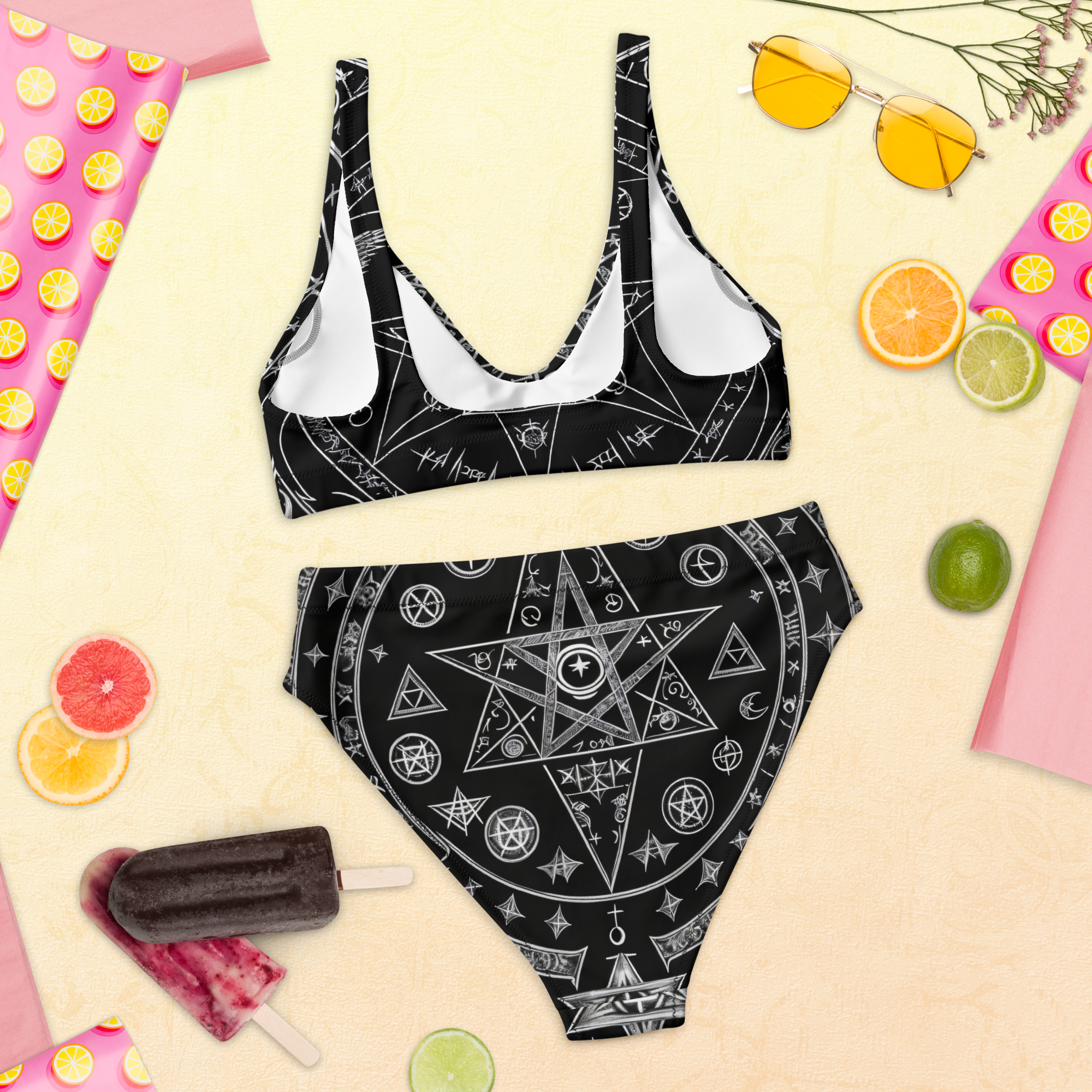 Satanic high-waisted bikini
