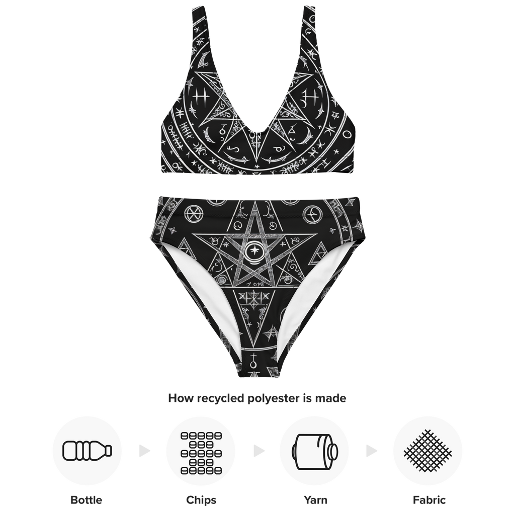 Satanic high-waisted bikini