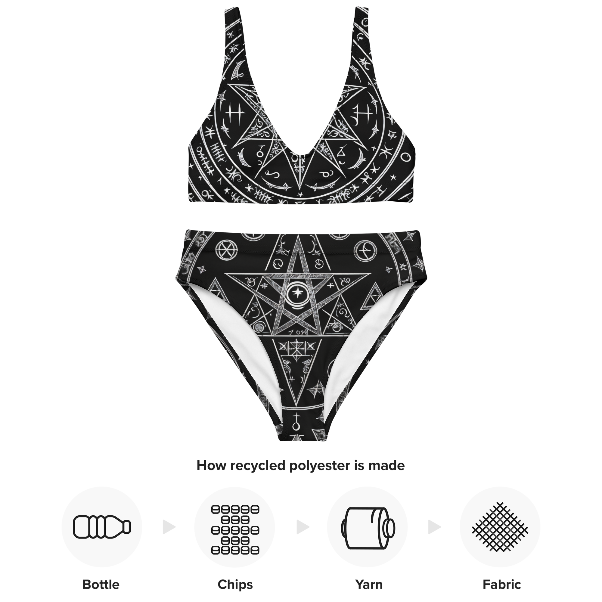 Satanic high-waisted bikini