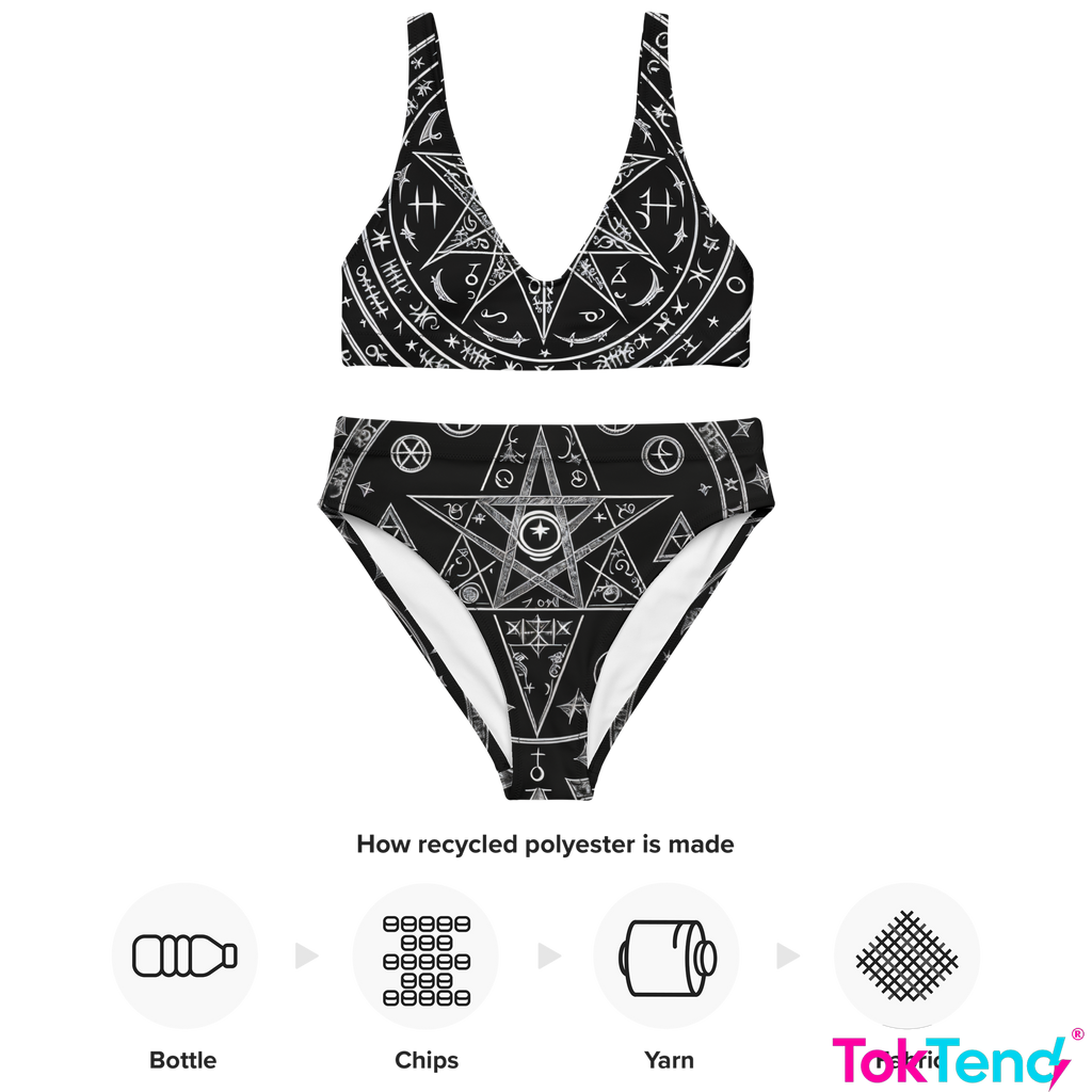 Satanic high-waisted bikini