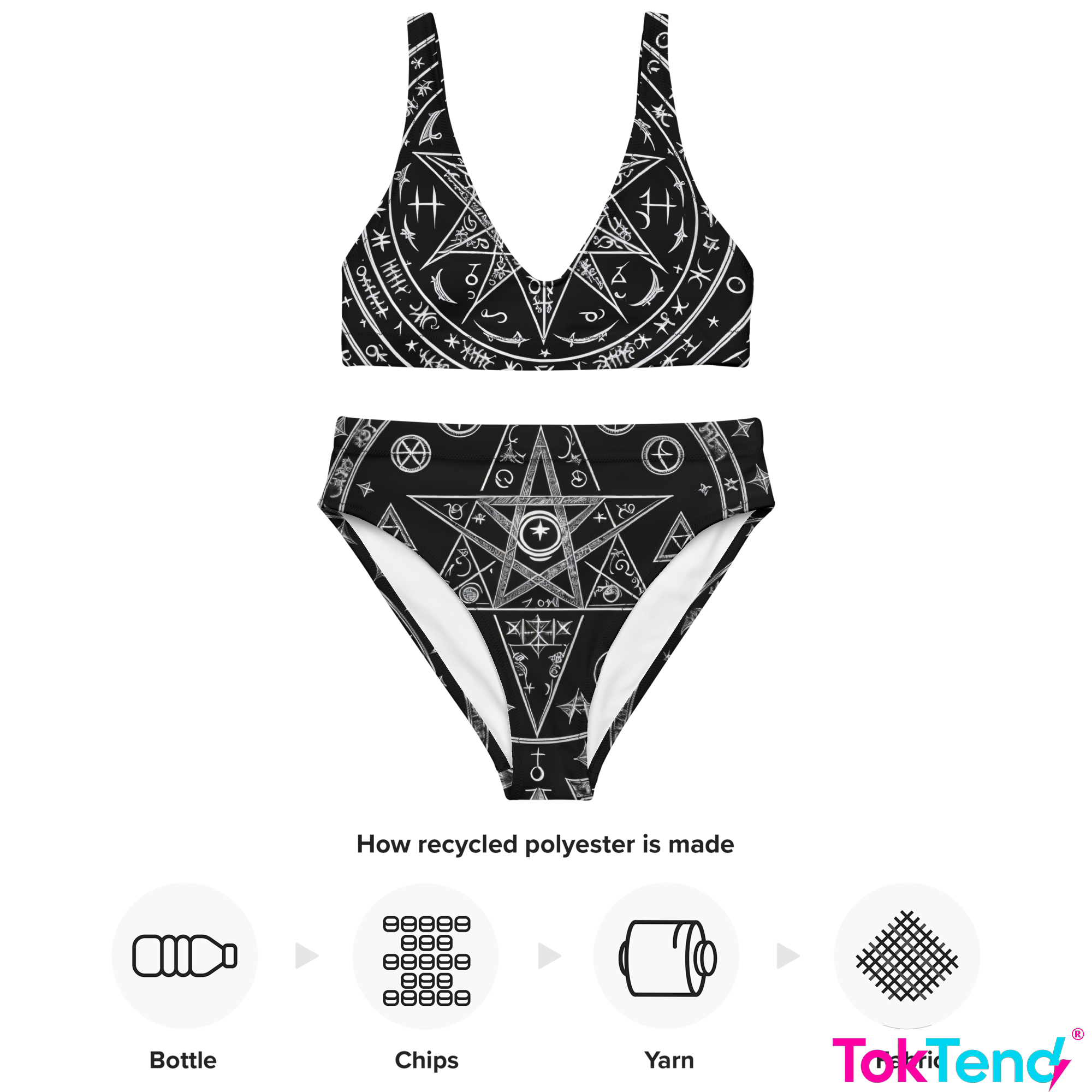 Satanic high-waisted bikini