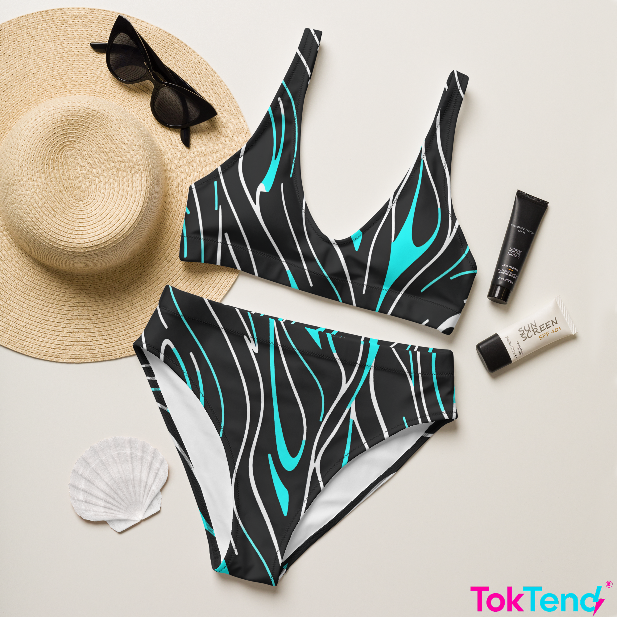 Water high-waisted bikini