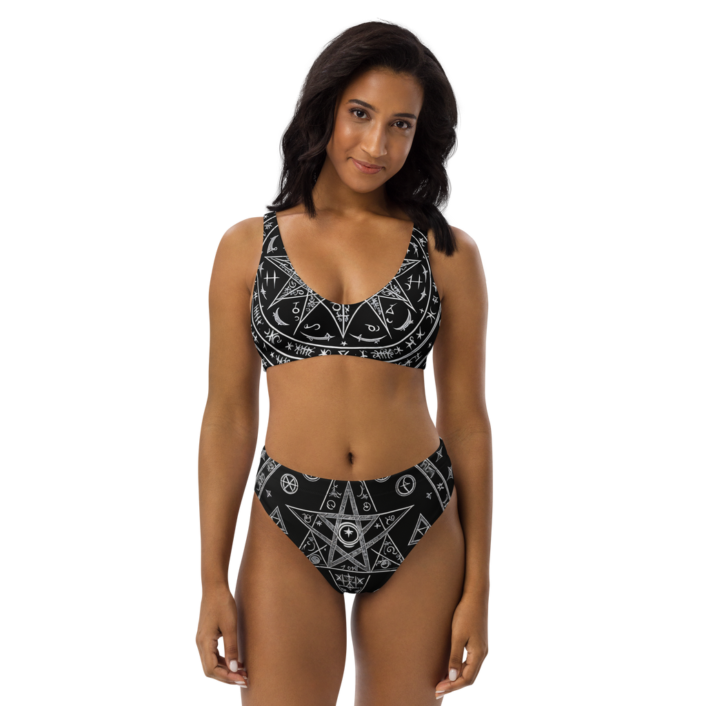 Satanic high-waisted bikini