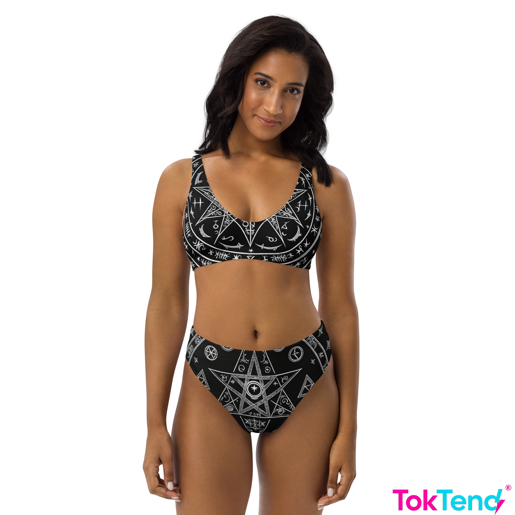 Satanic high-waisted bikini