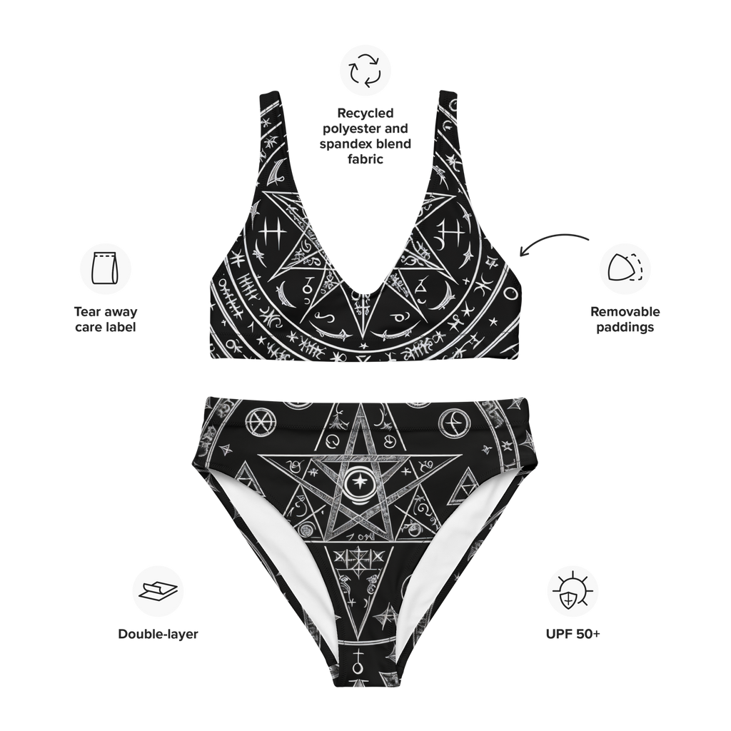 Satanic high-waisted bikini