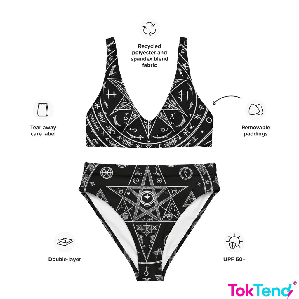 Satanic high-waisted bikini