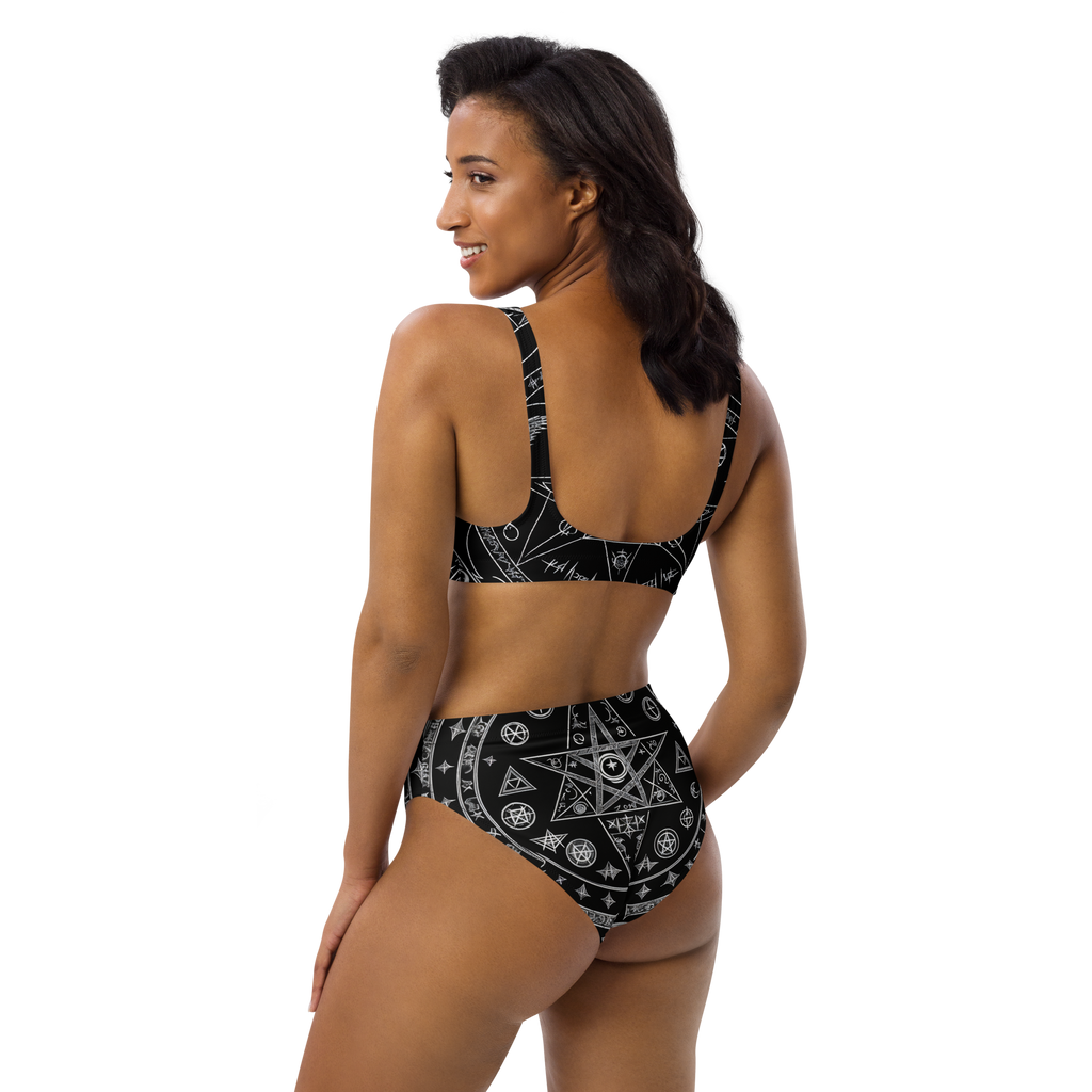 Satanic high-waisted bikini