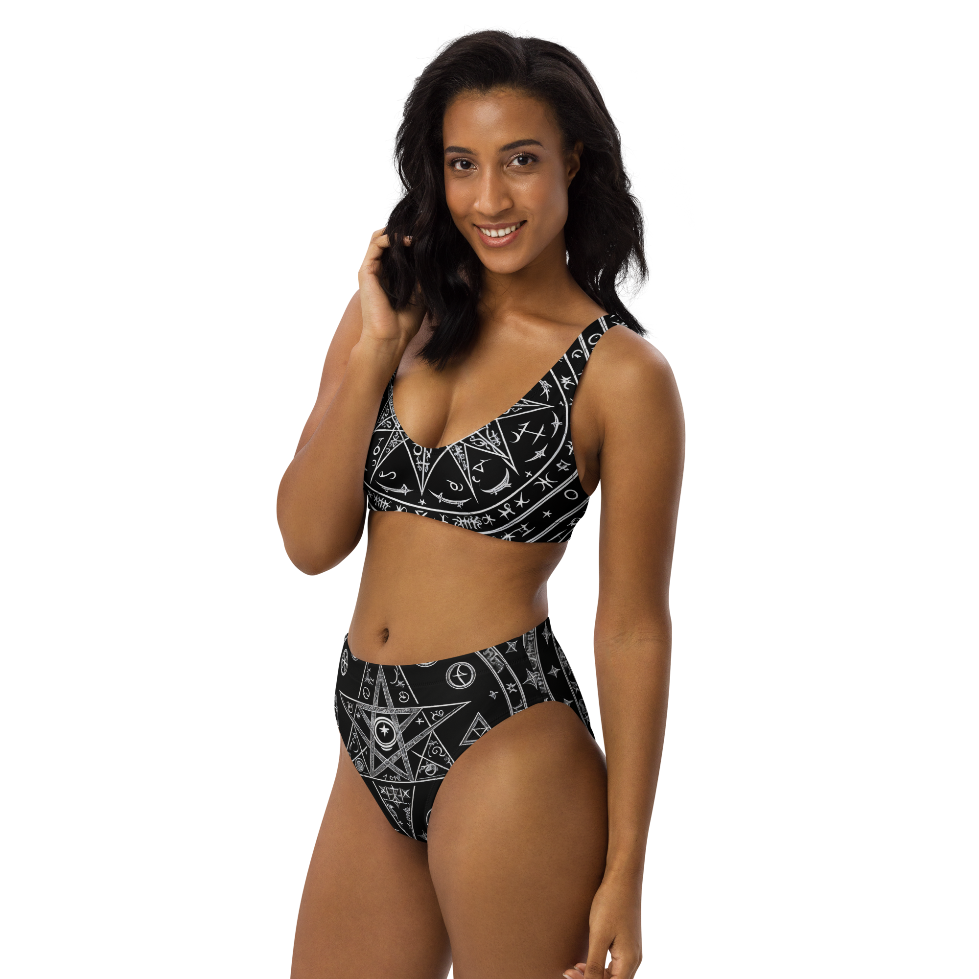 Satanic high-waisted bikini