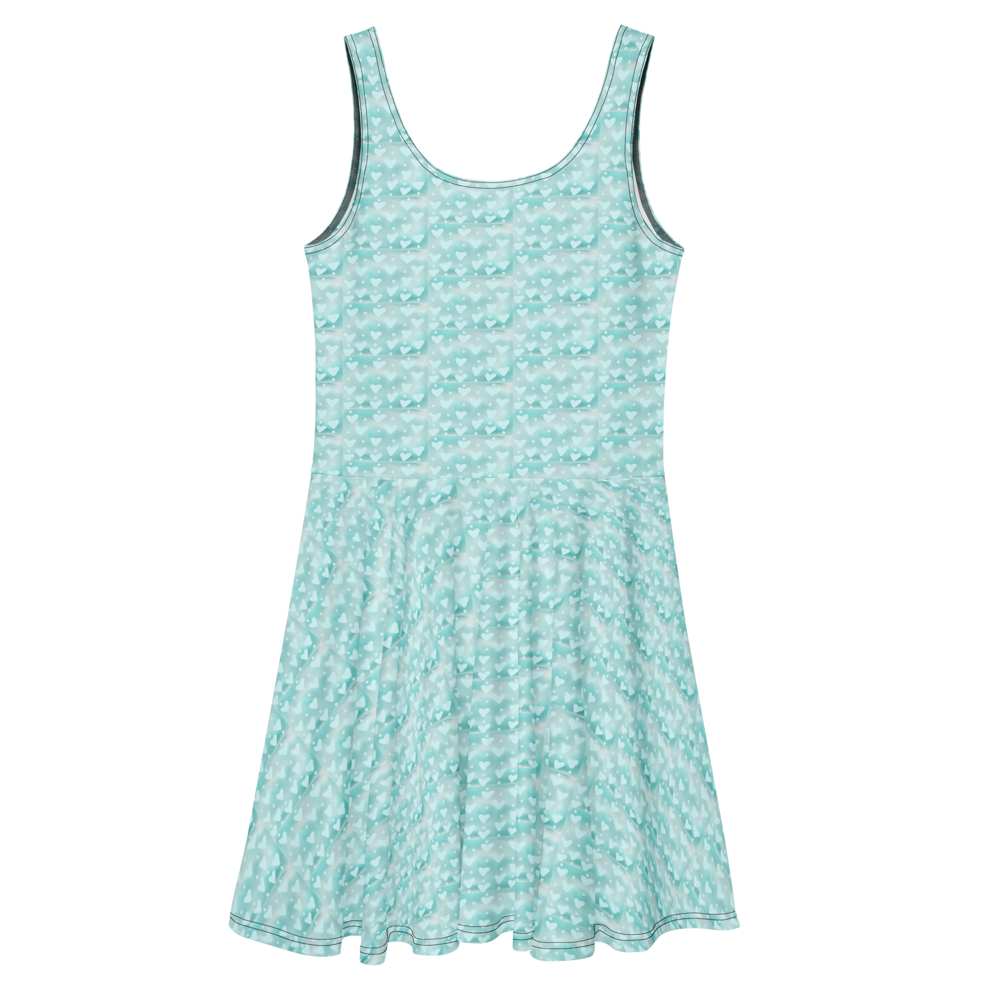 Blue Hearts Skater Dress