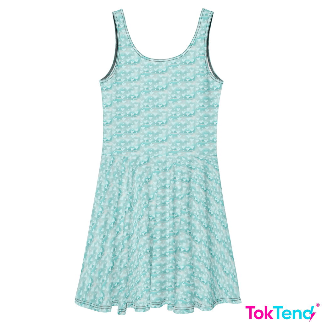 Blue Hearts Skater Dress