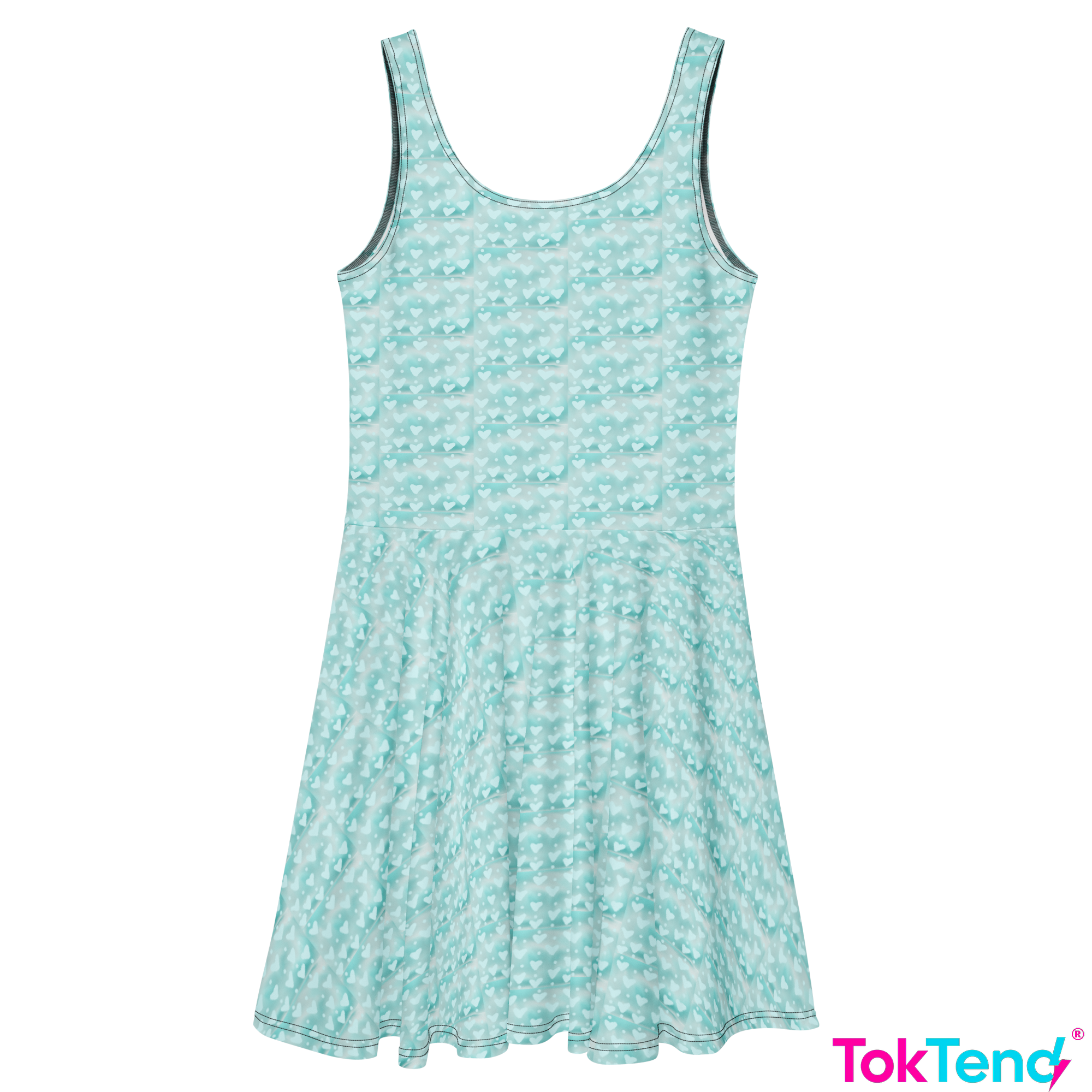 Blue Hearts Skater Dress