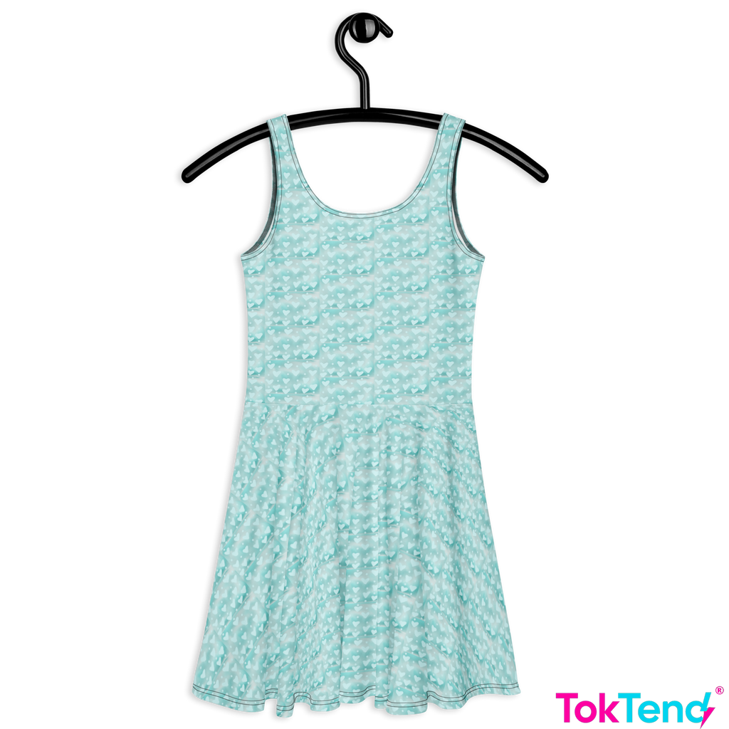 Blue Hearts Skater Dress
