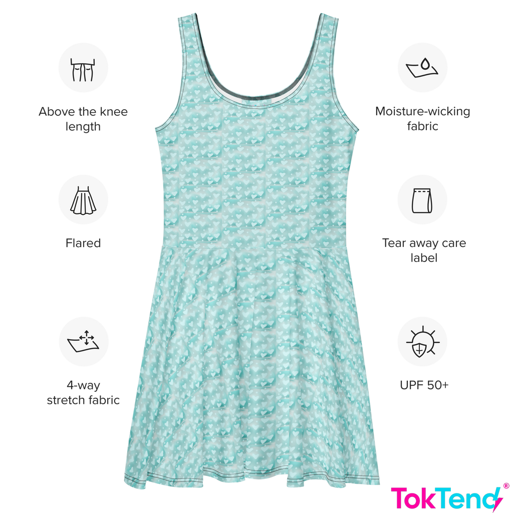 Blue Hearts Skater Dress