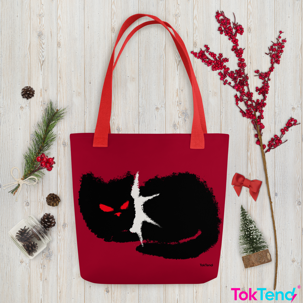 Punk Black Kitty Tote Bag