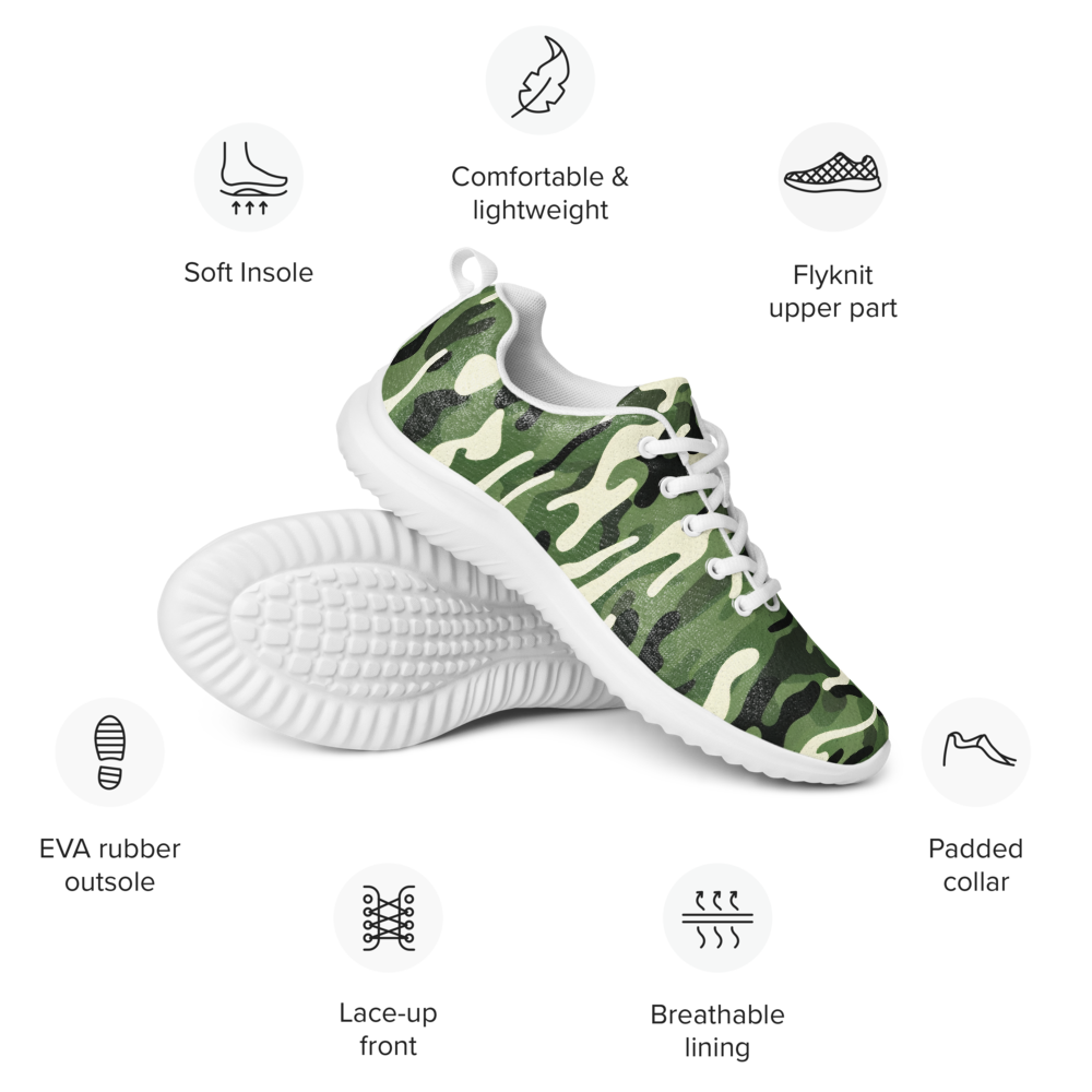 Camouflage athletic sneakers