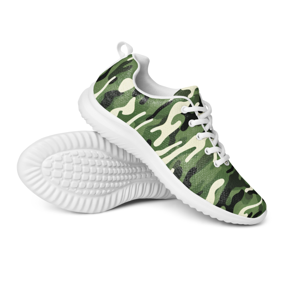 Camouflage athletic sneakers
