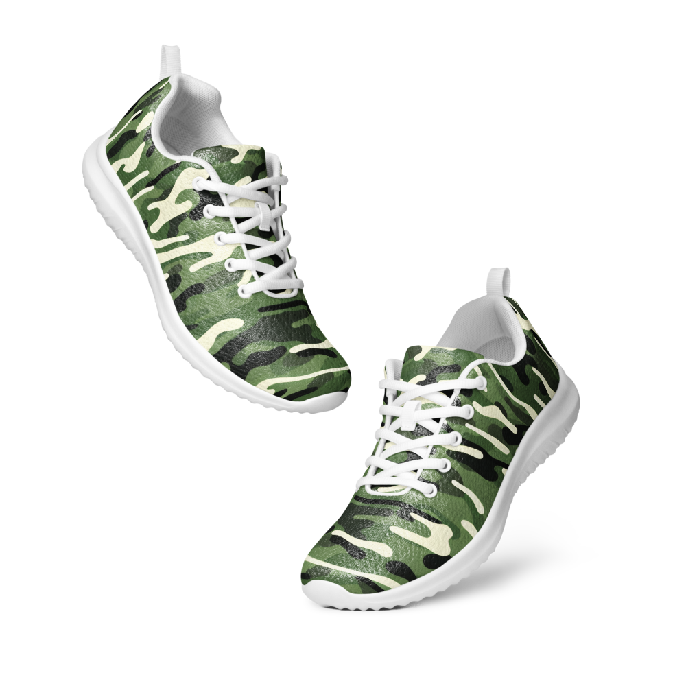 Camouflage athletic sneakers