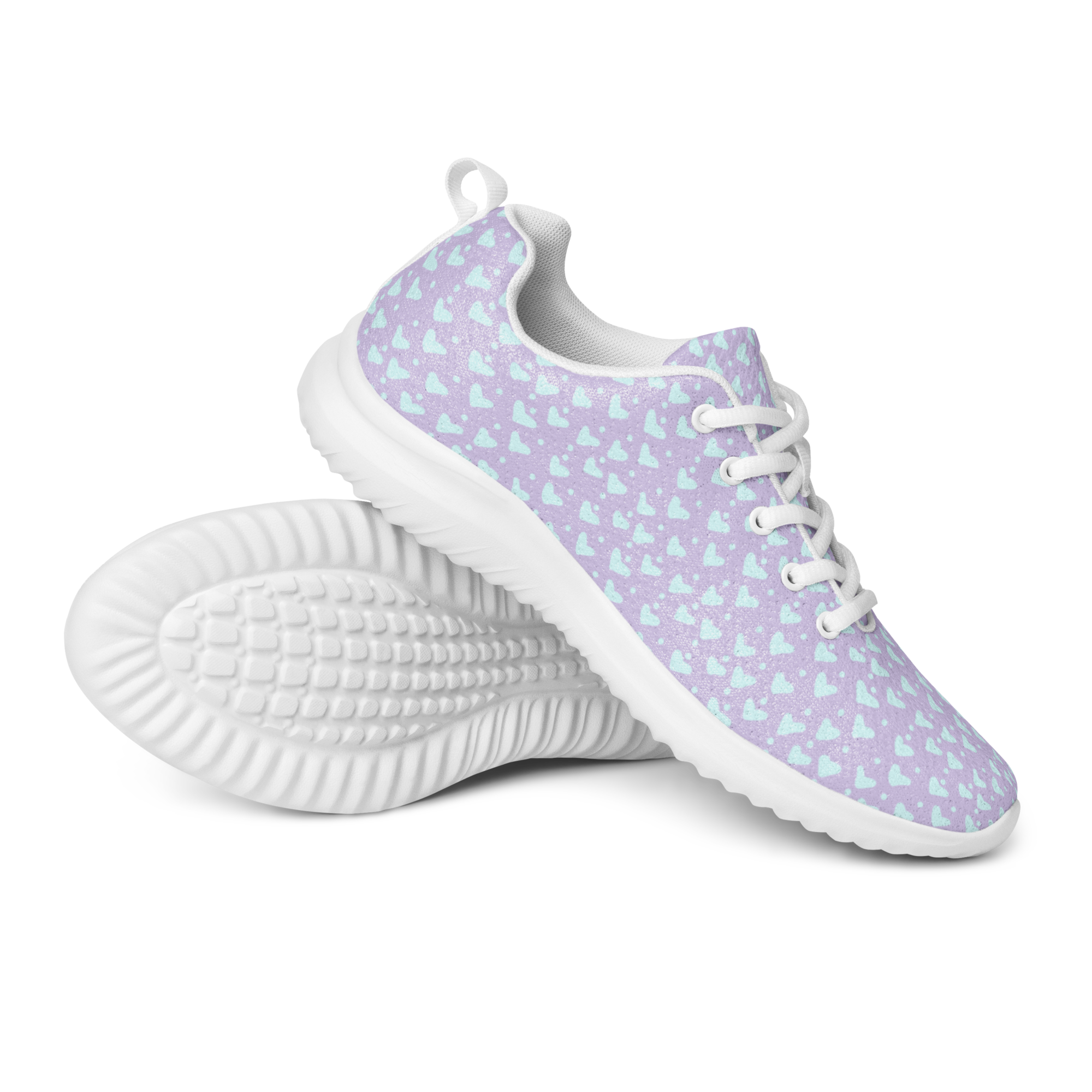 Blue heart athletic sneakers