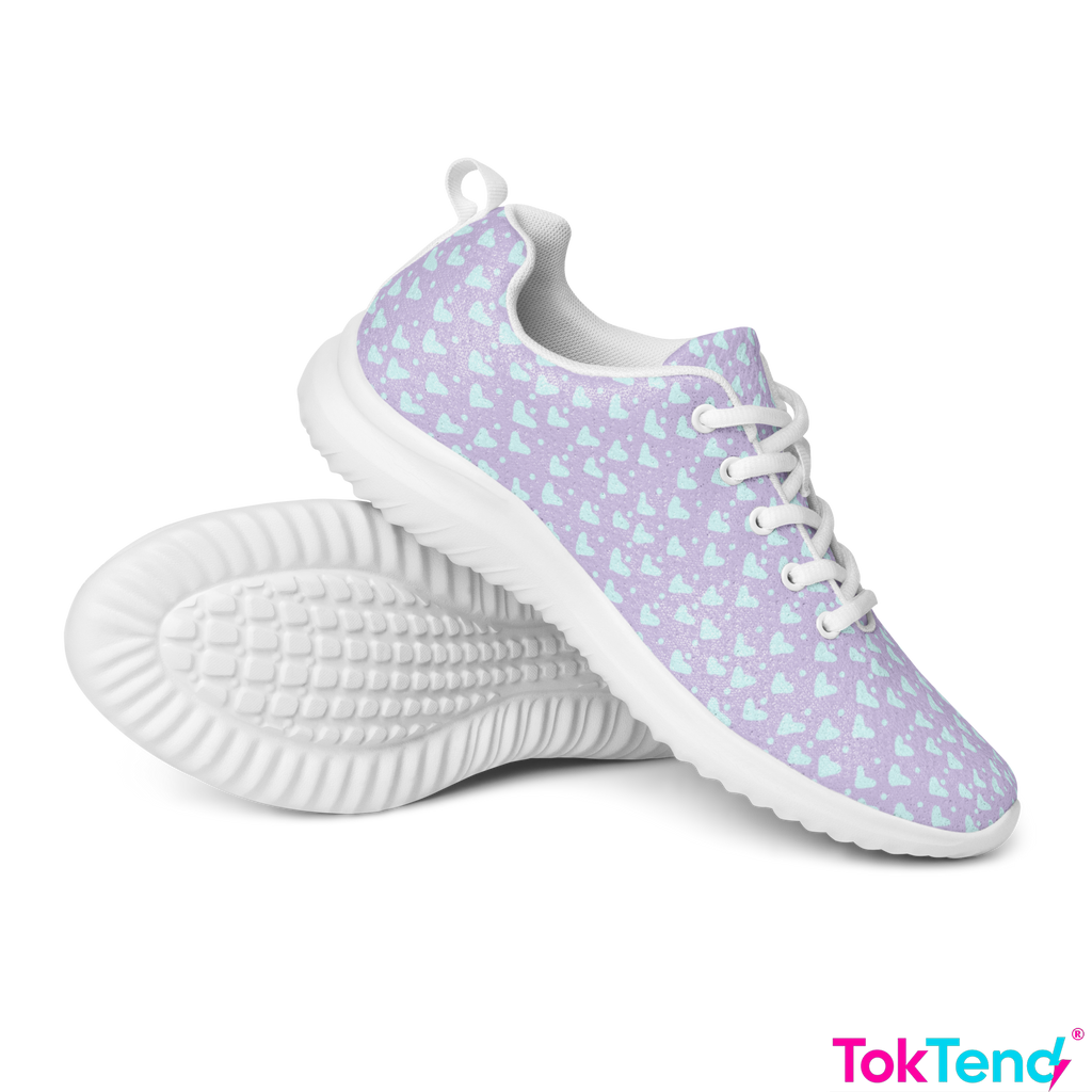 Blue heart athletic sneakers