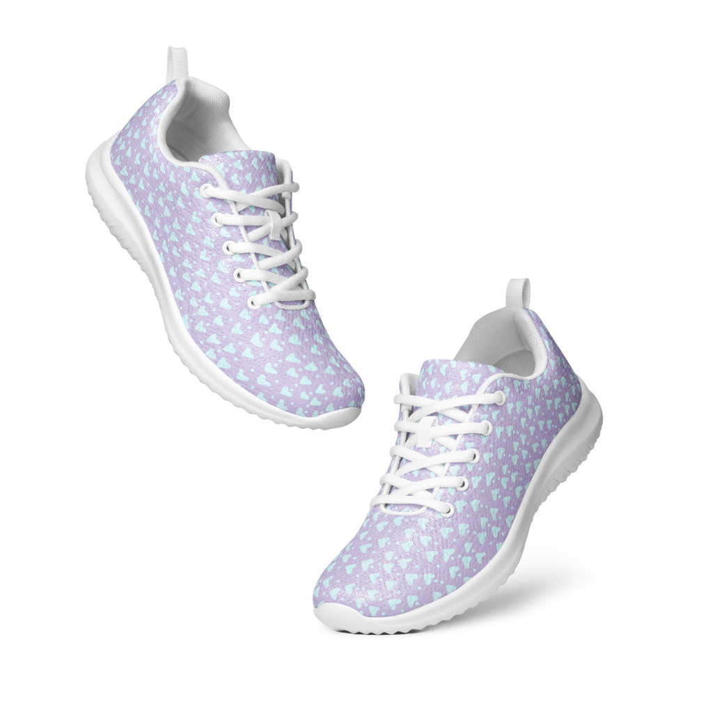 Blue heart athletic sneakers