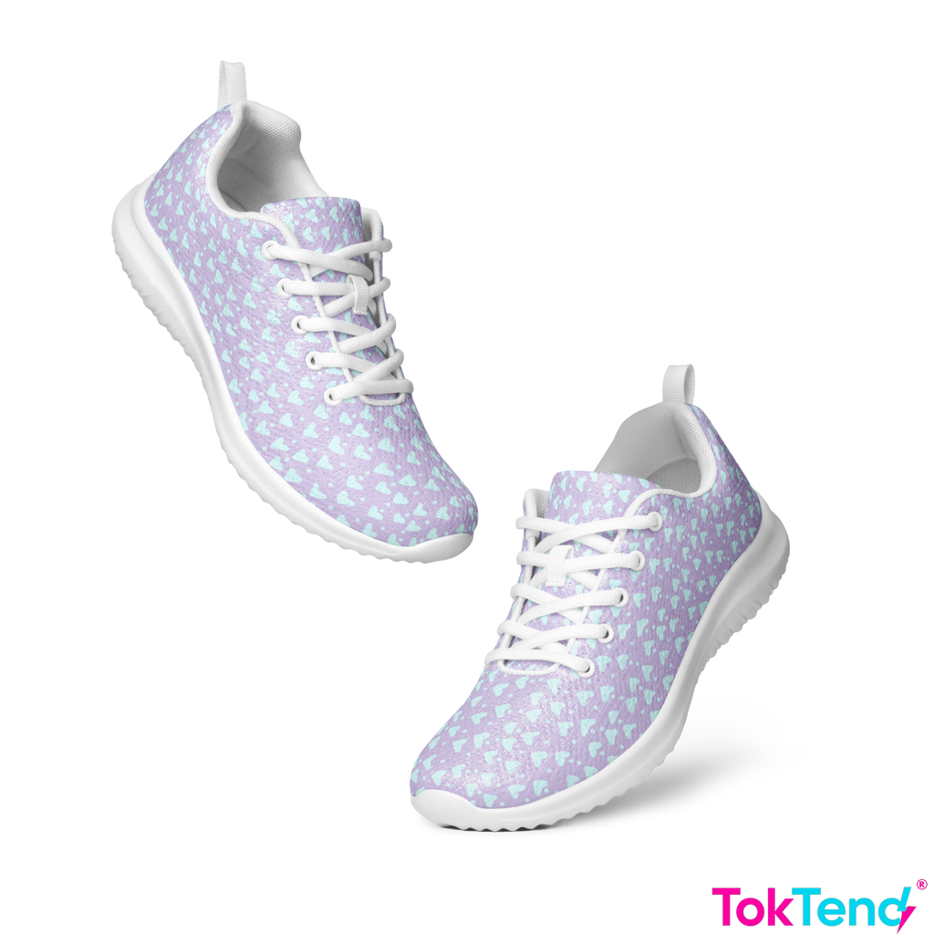 Blue heart athletic sneakers