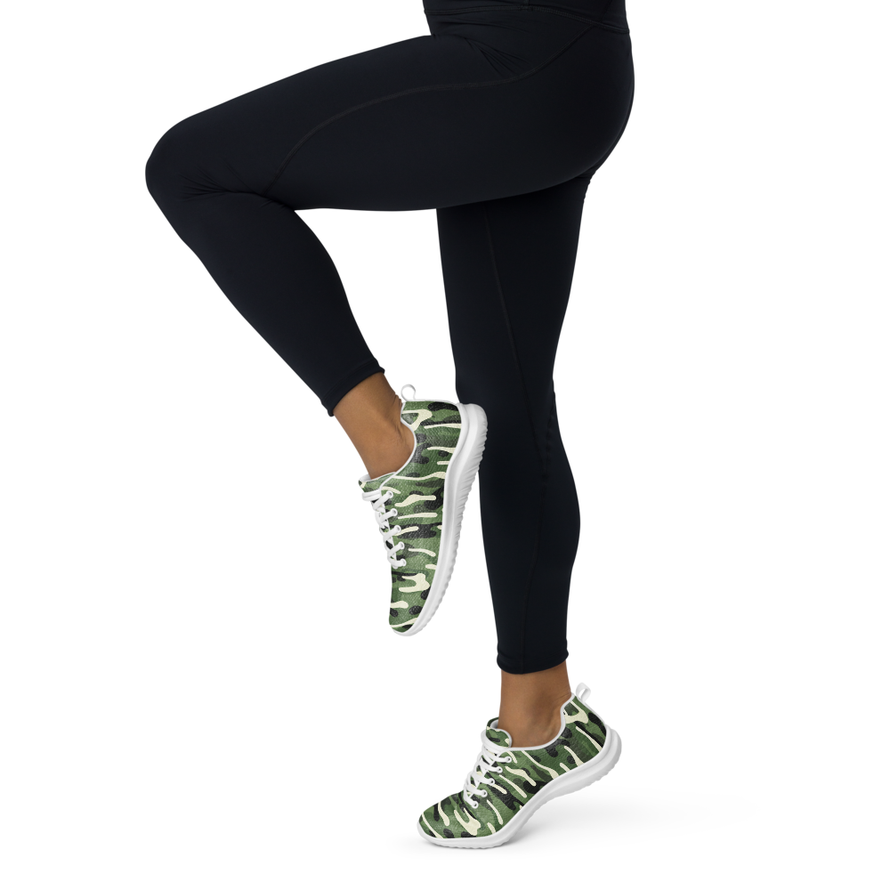 Camouflage athletic sneakers