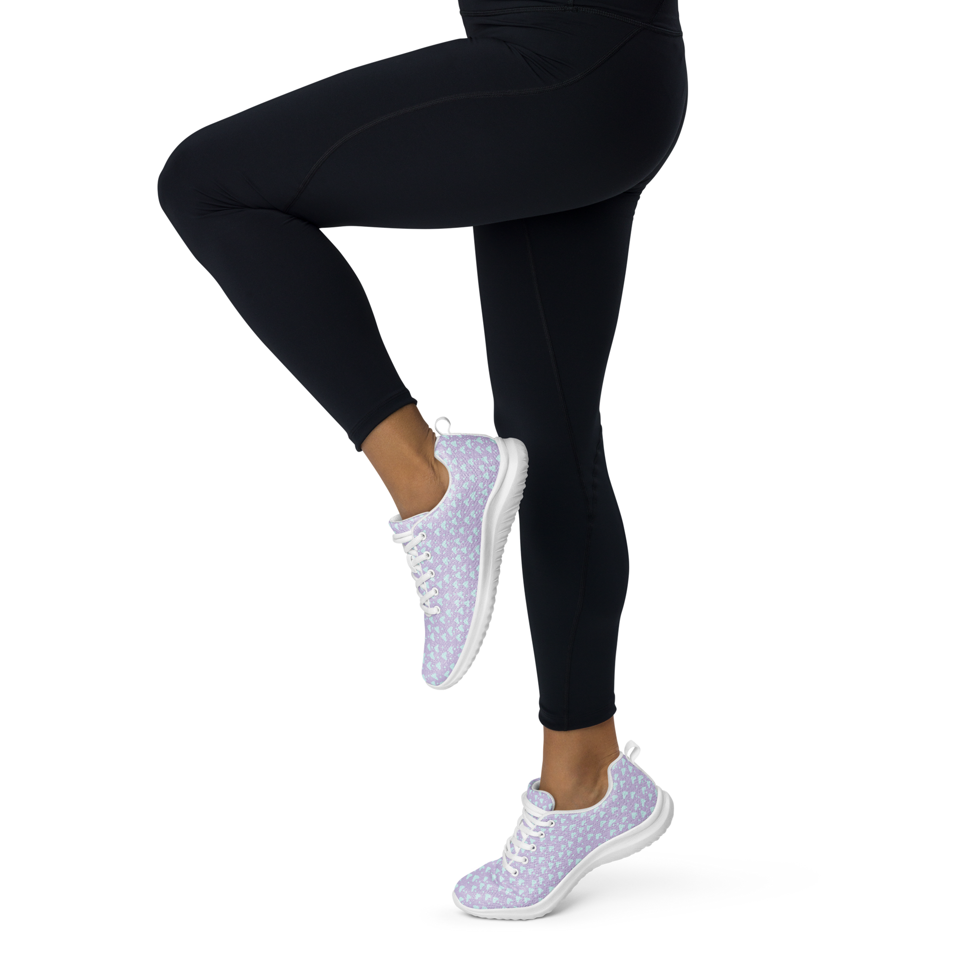 Blue heart athletic sneakers